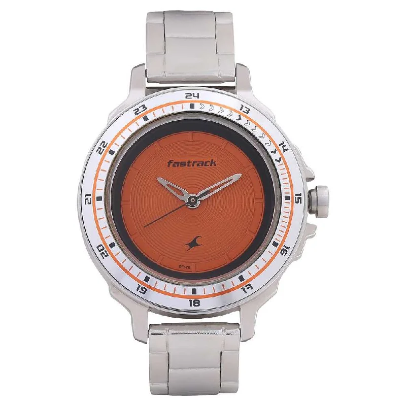 watches for men with interchangeable bezels for versatility-Fastrack Orange