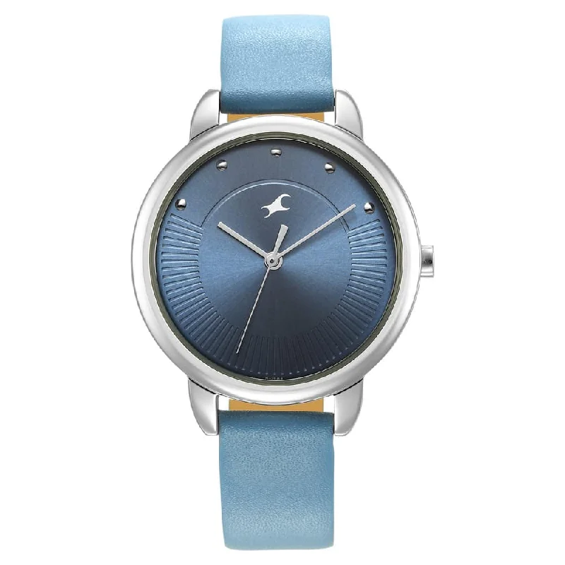 hybrid watches for fitness and tech lovers-Stunners 5.0 Blue Dial & Blue Leather