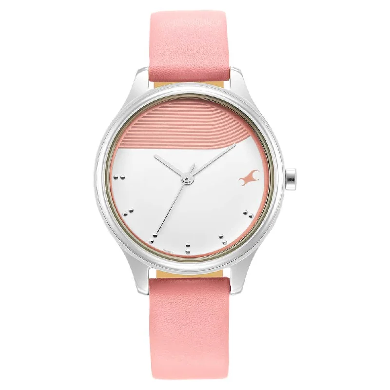 best sports watches with built-in timer for workouts-Stunners 5.0 White & Pink Dial