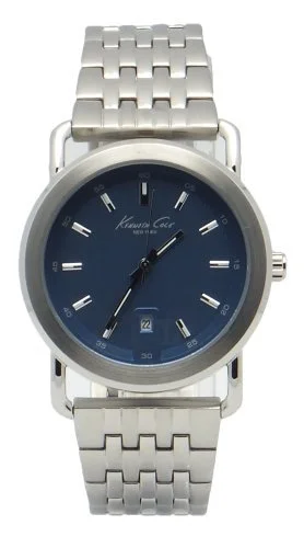 women’s watches with dual-tone metal bracelet-Kenneth Cole New York Classic Blue Dial Men's watch #KC3938