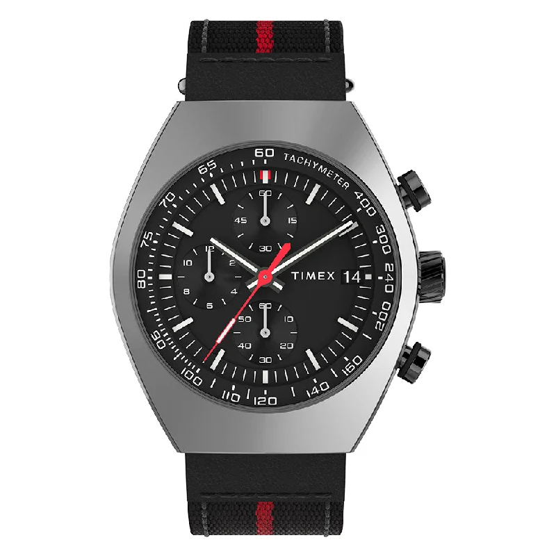 watches for men with durable stainless steel case-Legacy Tonneau Chronograph 42mm Fabric Band