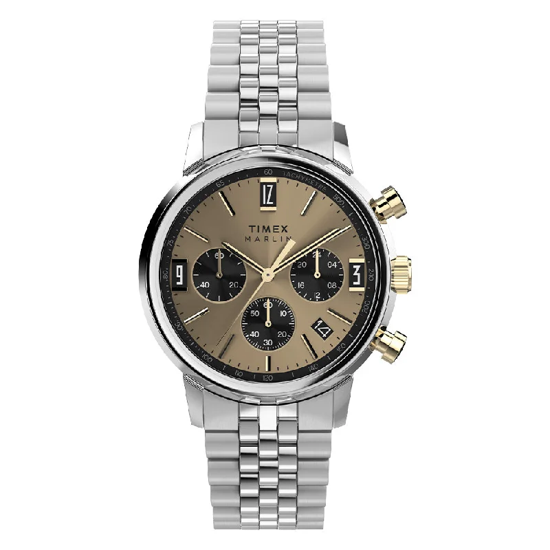 luxury watches for men with rare designs-Marlin Quartz Chronograph 40mm Stainless Steel Band