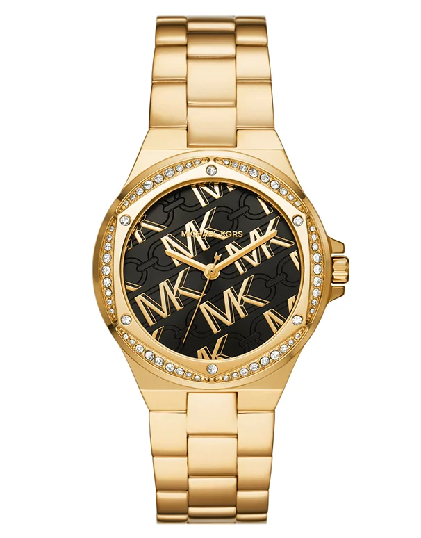 smartwatches with fitness and productivity features-Michael Kors Lennox Three-Hand Gold-Tone Stainless Steel Watch - MK7404 - 787750