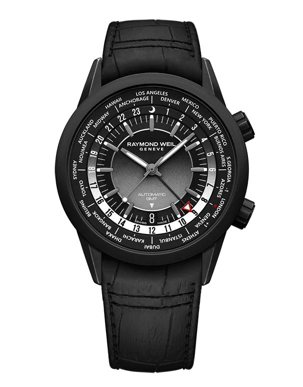 best sports watches with built-in timer for workouts-Raymond Weil Freelancer GMT Worldtimer - 2765-BKC-20001 - 785829