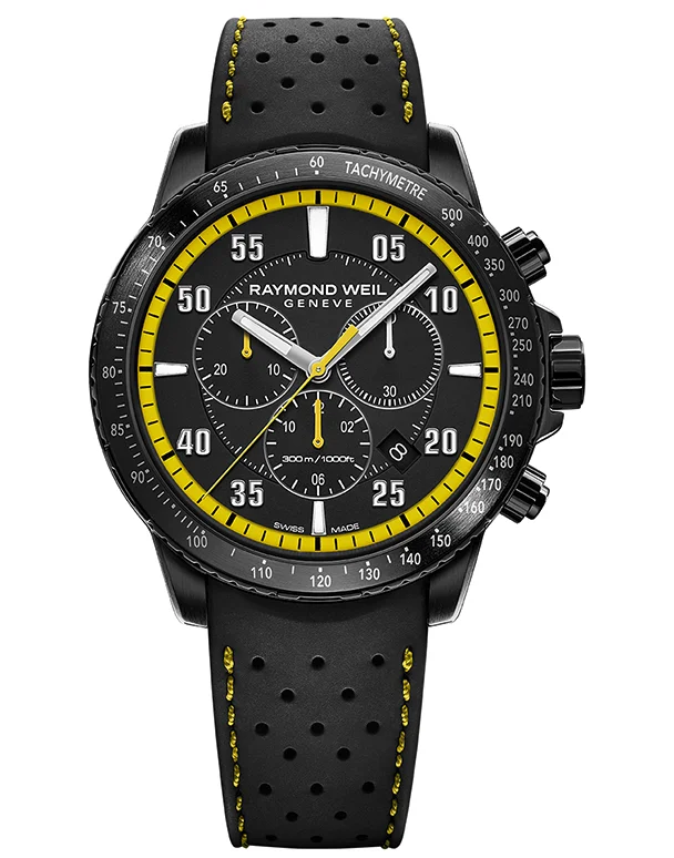 digital watches with backlight for night use-Raymond Weil Tango Chronograph - 8570-BKR-05275 - 784521