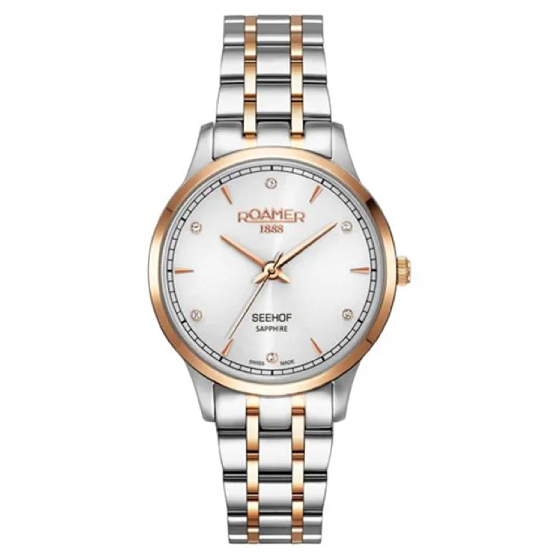 luxury watches with diamond accents for elegance-Seehof White Dial