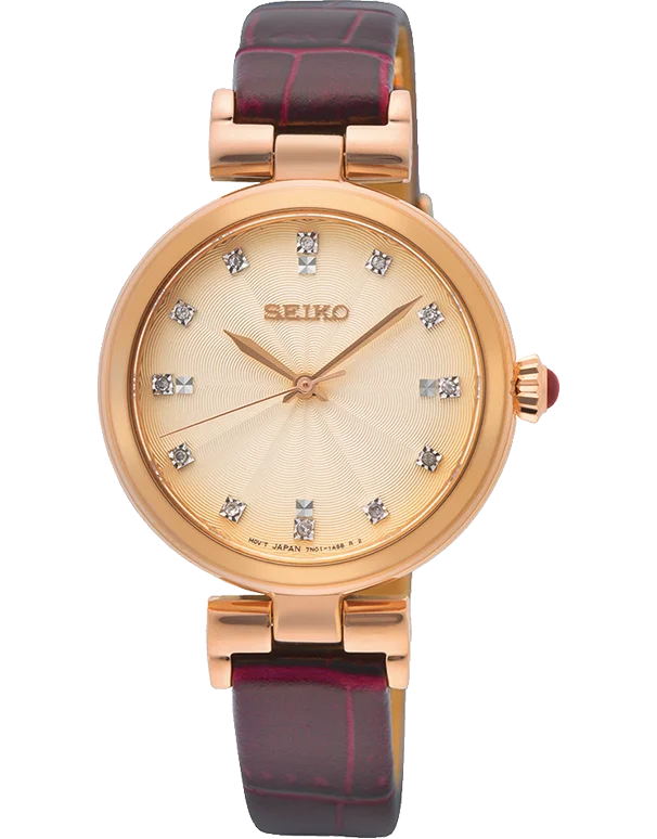 watches for men with military-inspired design and features-Seiko - Ladies Dress 50M Quartz Watch - SRZ548P - 786412