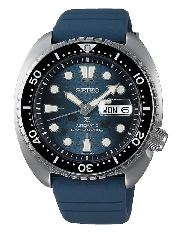 watches with interchangeable straps for customization-Seiko - Prospex Save the Ocean King Turtle Dark Manta Ray - SRPF77K - 782536