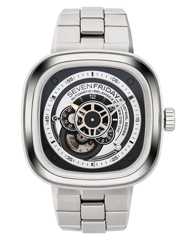 watches for men with durable stainless steel case-SevenFriday - P-Series Automatic Watch - P1B/01M - 782936