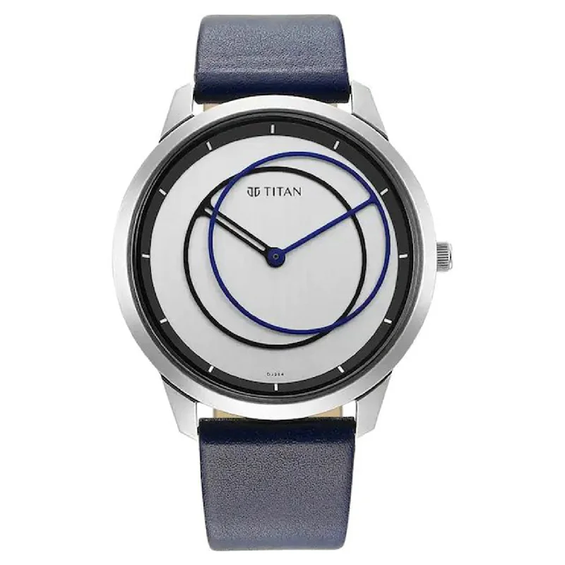 men’s watches with minimalist design for formal wear-Geometrix Blue Leather