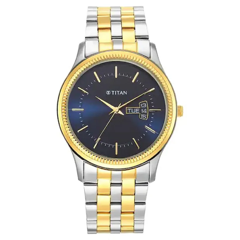 vintage men’s watches with automatic movement-Karishma Blue Dial & Stainless Steel Strap