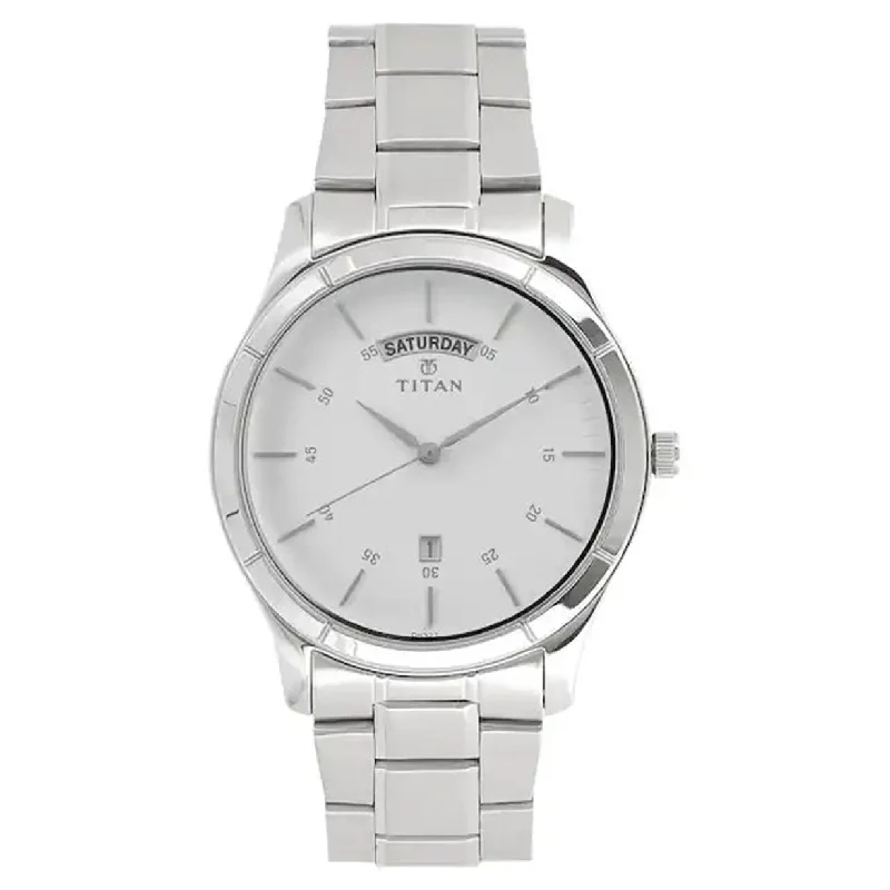 luxury watches with mother-of-pearl dial for elegance-Workwear White Dial & Stainless Steel Strap