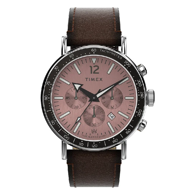 luxury men’s watches with signature craftsmanship-Waterbury Chronograph 43mm Leather Band